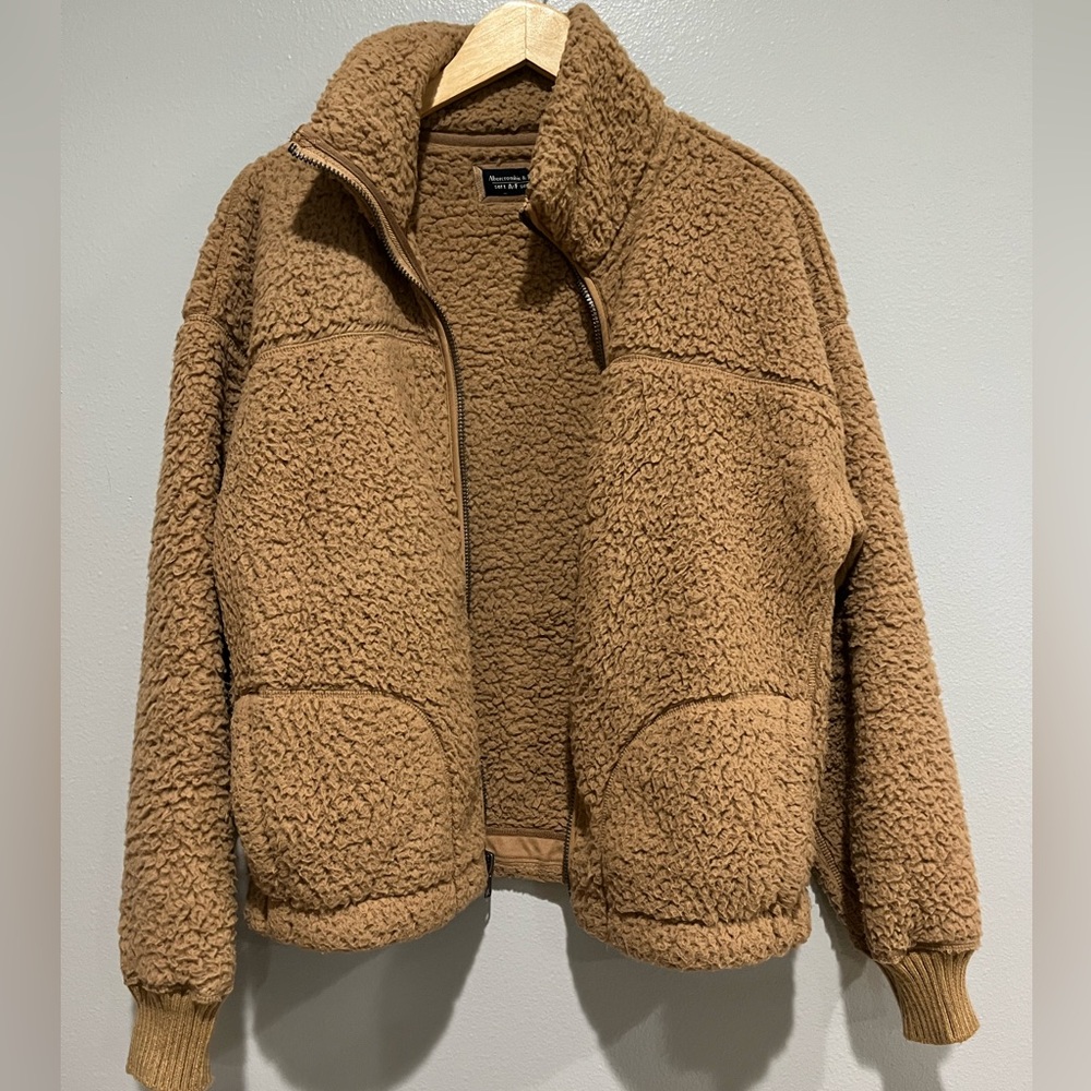 Abercrombie & Fitch soft A&F Sherpa teddy full-zip